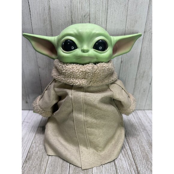 Star Wars Mandalorian The Child Grogu Baby Yoda Plush Stuffed Toy 11" Tall - Picture 3 of 15